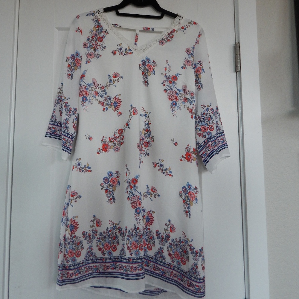 White flower dress